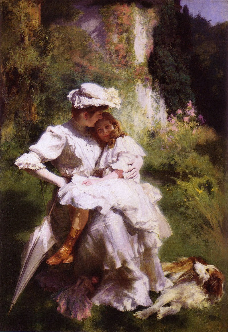 Maternal Tenderness by Émile Friant