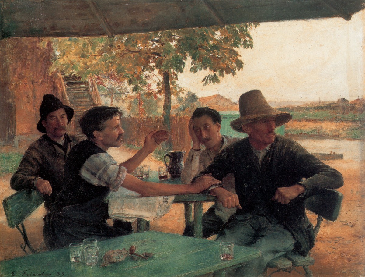 Political Discussion by Émile Friant