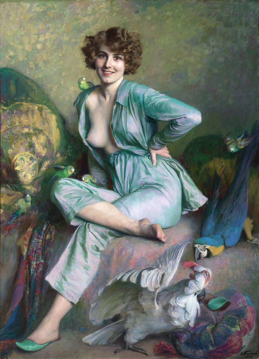 The familiar birds by Émile Friant