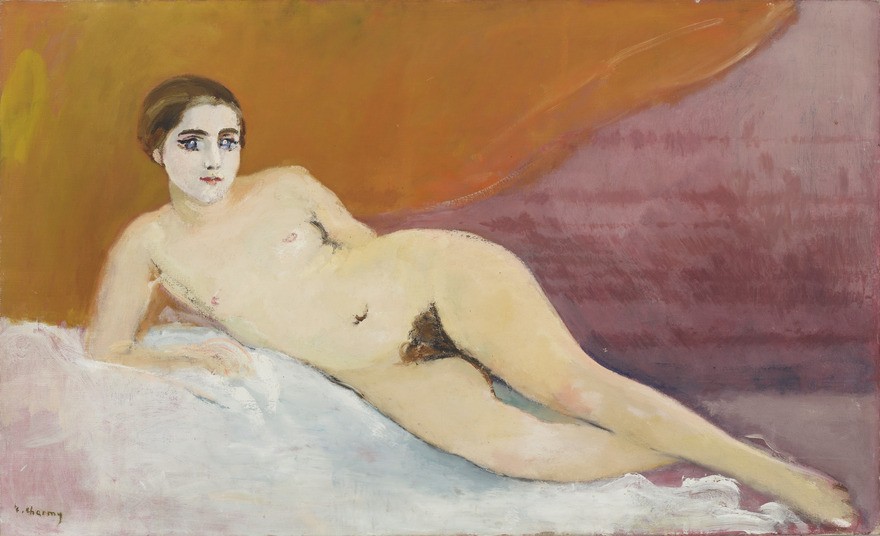 Reclining Female Nude by Émilie Charmy