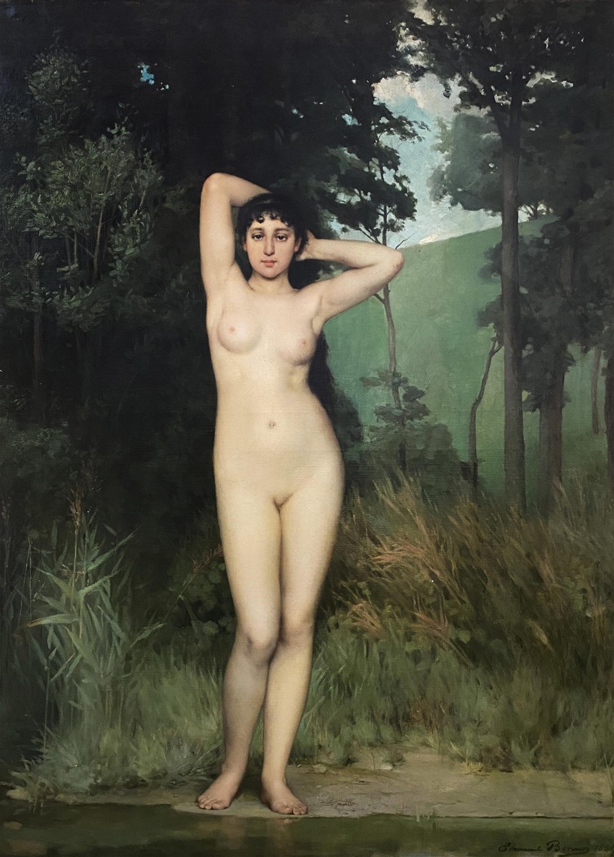 Nude Woman by a River by Emmanuel Benner