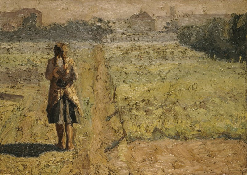 Girl in the vegetable garden by Emmanuel Zairis
