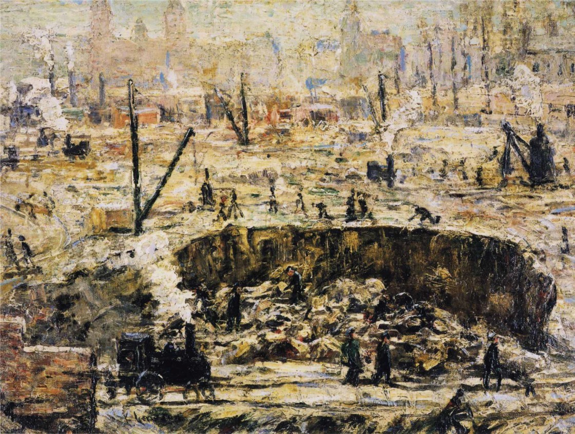 Excavation. Penn Station by Ernest Lawson