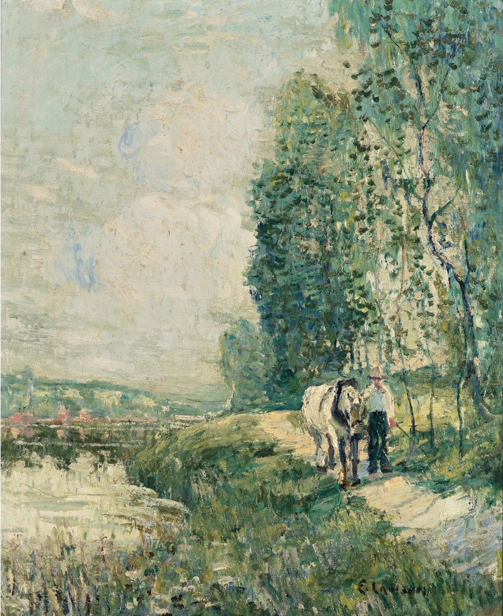 The Towpath by Ernest Lawson