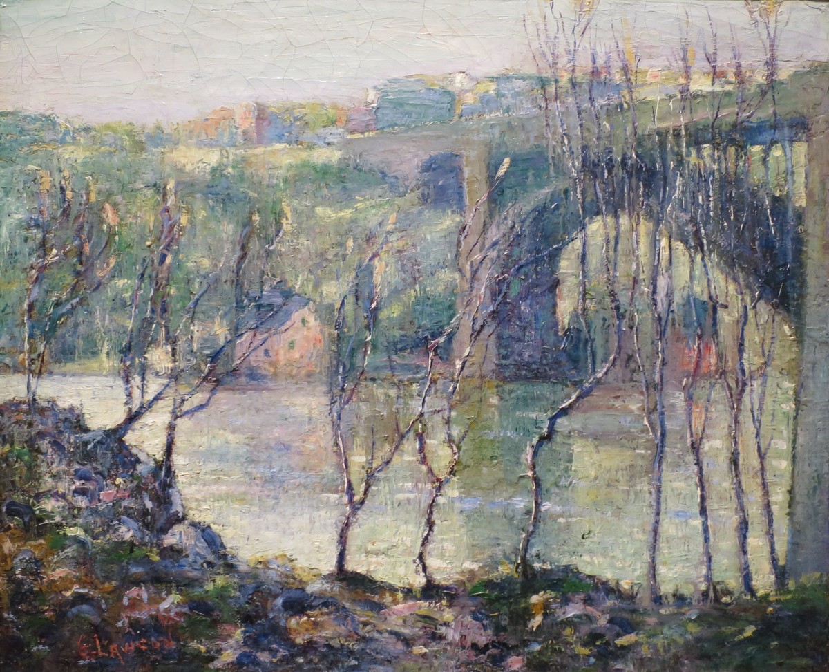 Washington Bridge, Harlem River by Ernest Lawson
