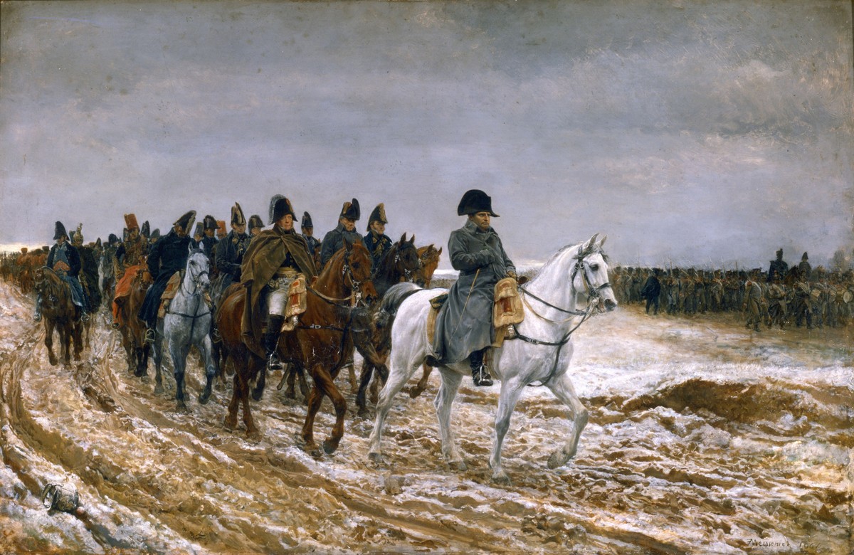1814. Campagne de France (Napoleon and his staff returning from Soissons after the Battle of Laon) by Ernest Meissonier