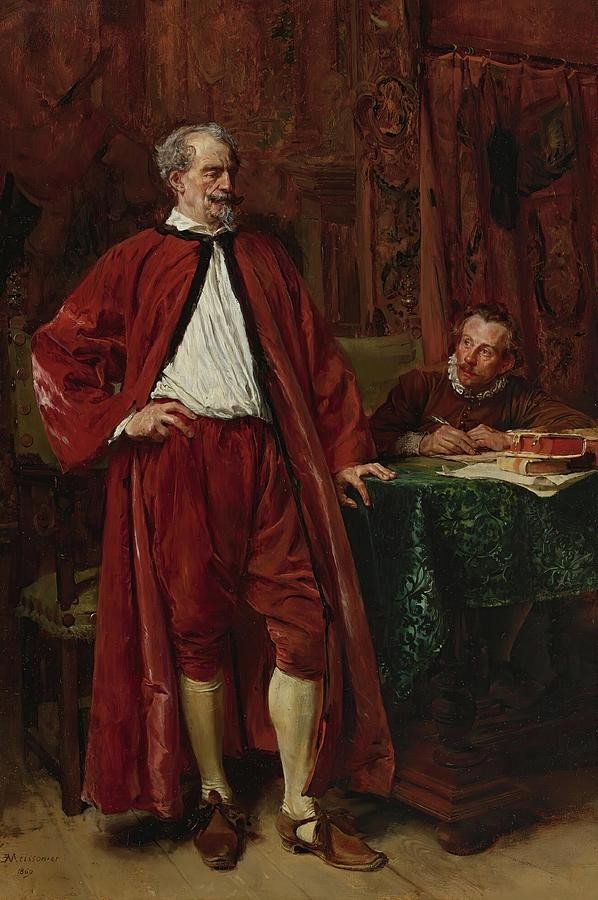 Diderot and His Scribe by Ernest Meissonier