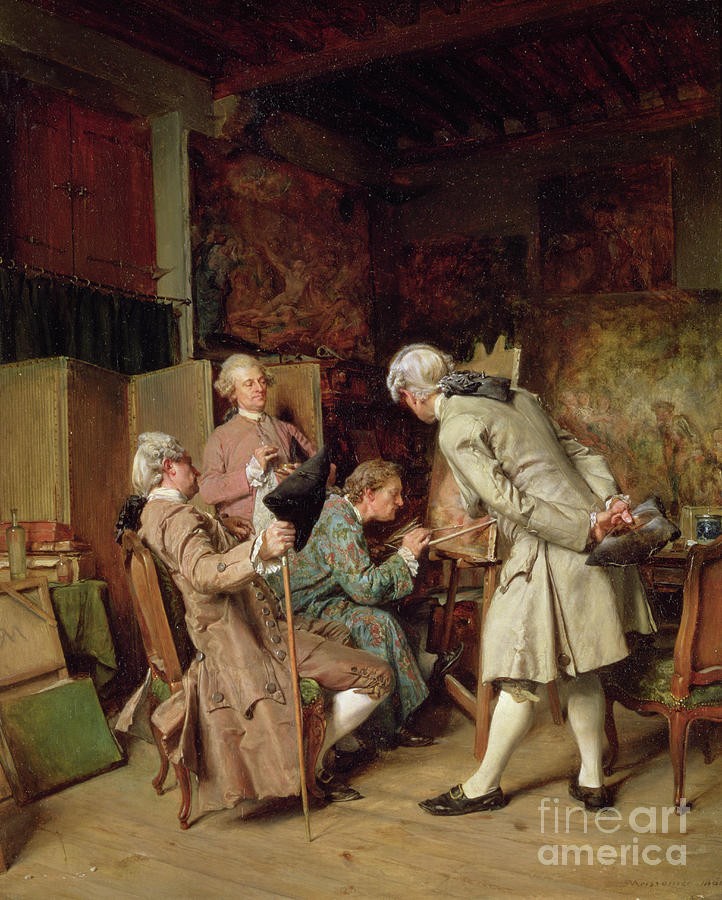 The Art Lovers Or the Painter by Ernest Meissonier