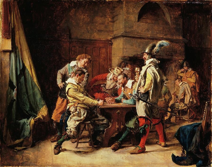The Lost Game by Ernest Meissonier
