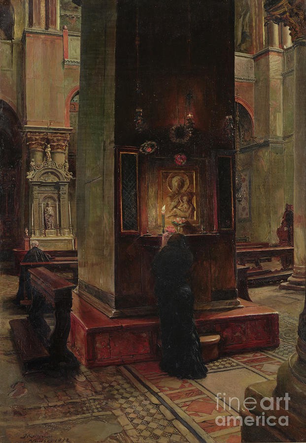 The Madonna Del Bacio at San Marco, Venice by Ernest Meissonier