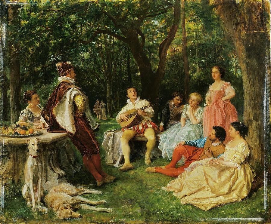 The Recital by Ernest Meissonier