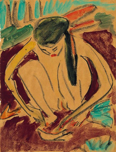 Crouching Girl by Ernst Ludwig Kirchner