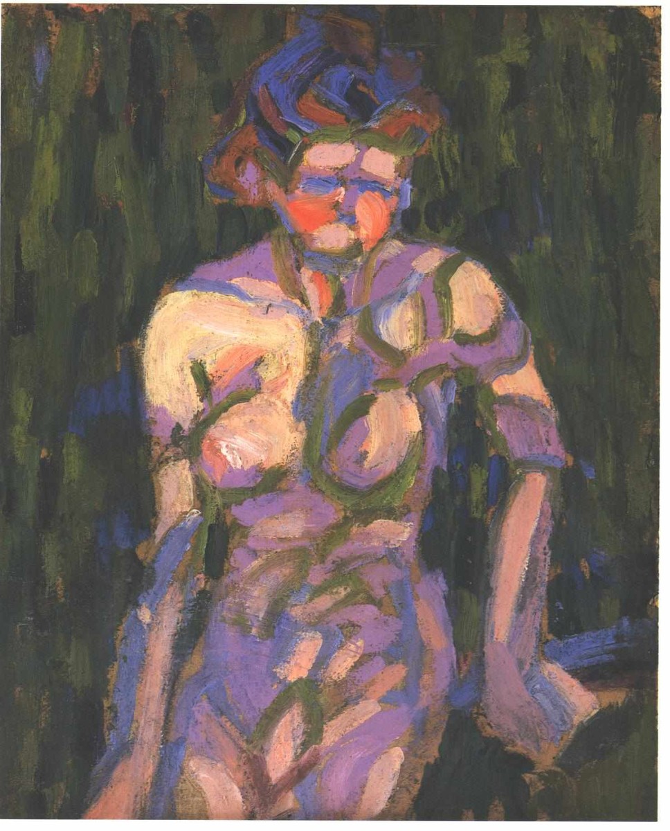 Female Nude with Shadow of a Twig by Ernst Ludwig Kirchner