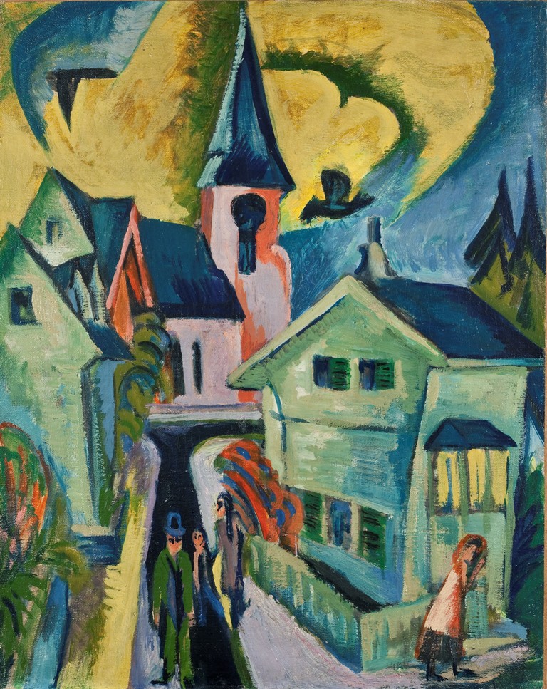 Königstein with Red Church by Ernst Ludwig Kirchner
