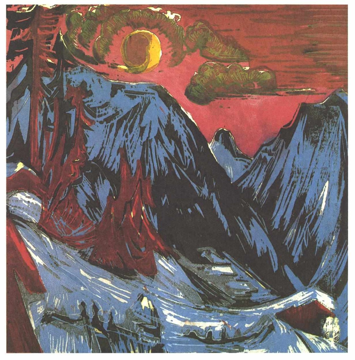 Mountains in Winter by Ernst Ludwig Kirchner