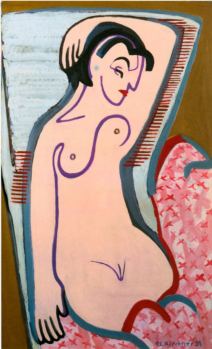 Reclining Female Nude by Ernst Ludwig Kirchner