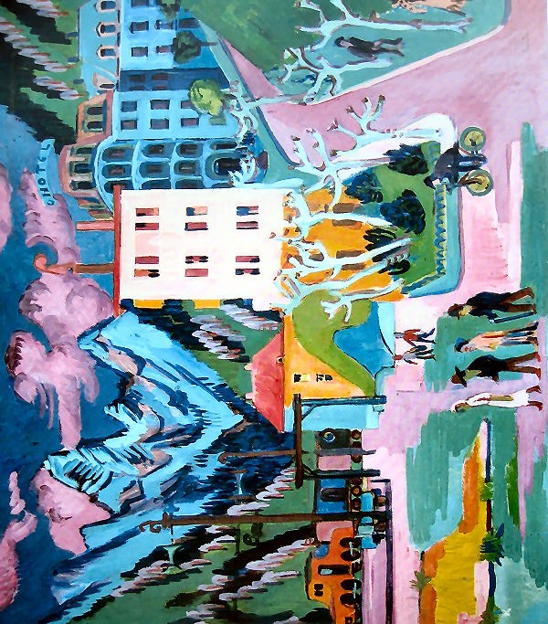 Station in Davos by Ernst Ludwig Kirchner