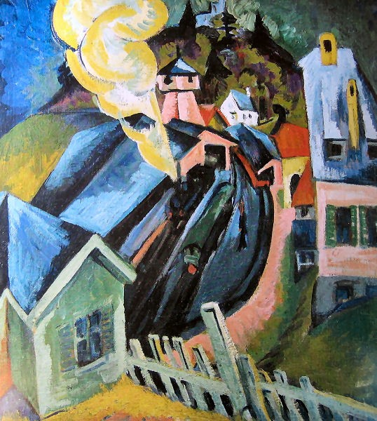 Station in Königstein by Ernst Ludwig Kirchner