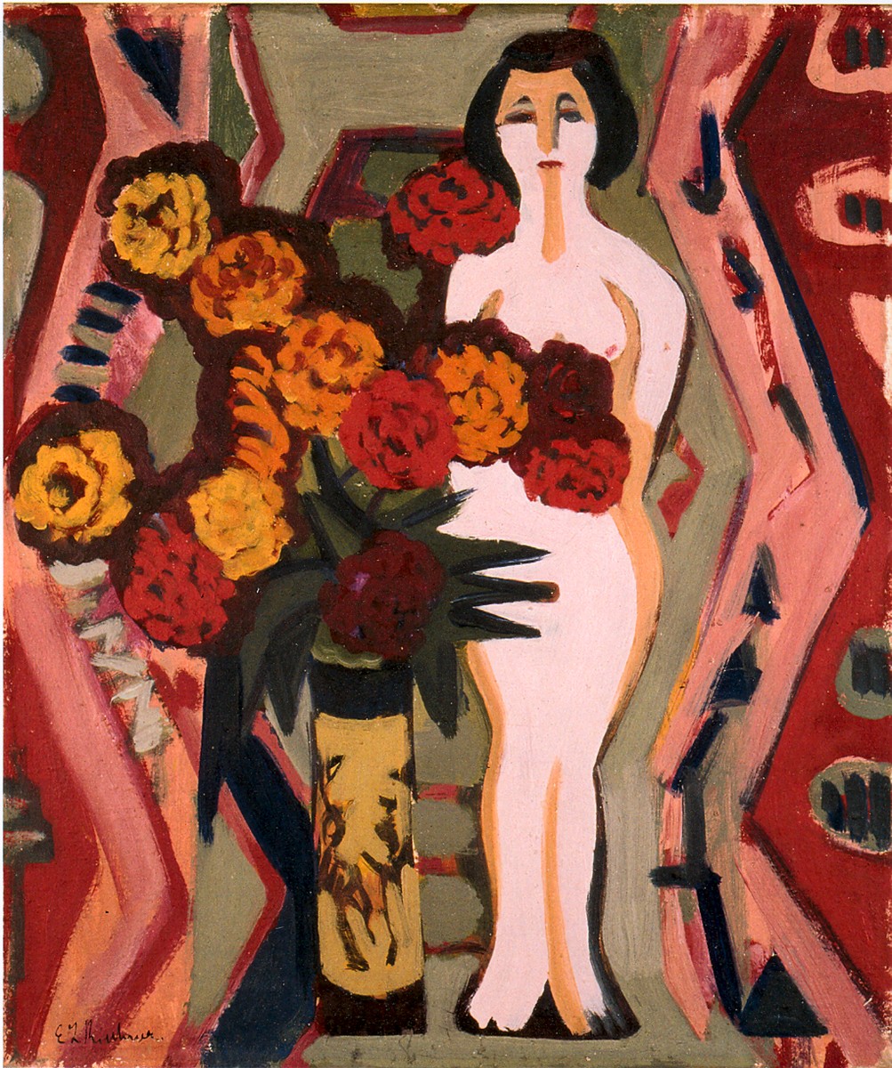 Still Life with Sculpture by Ernst Ludwig Kirchner