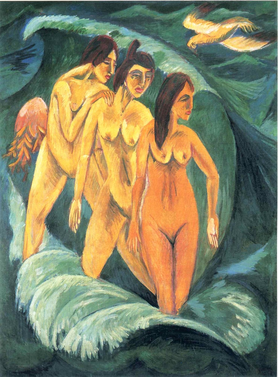 Three Bathers by Ernst Ludwig Kirchner