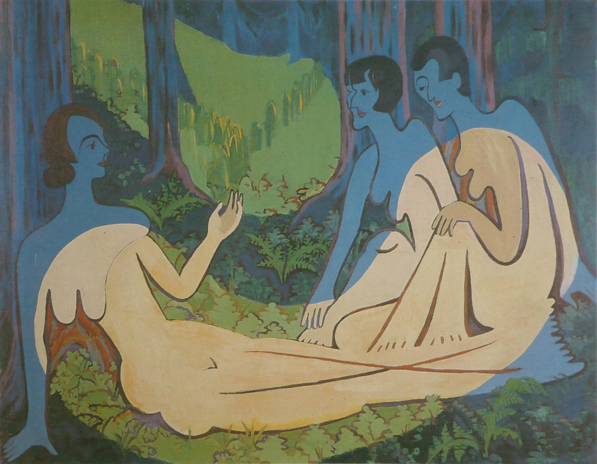 Three Naked in the Forest by Ernst Ludwig Kirchner