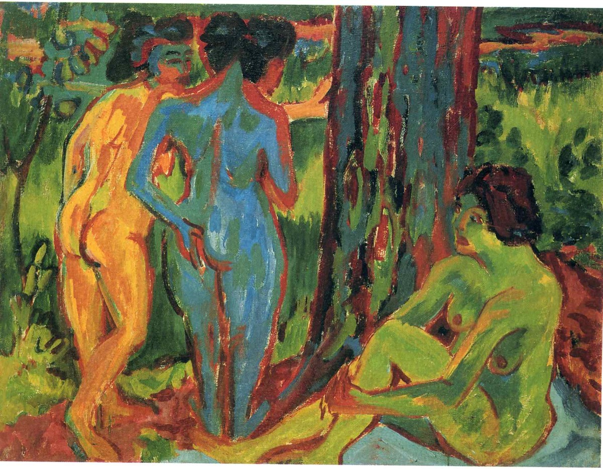 Three Nudes by Ernst Ludwig Kirchner