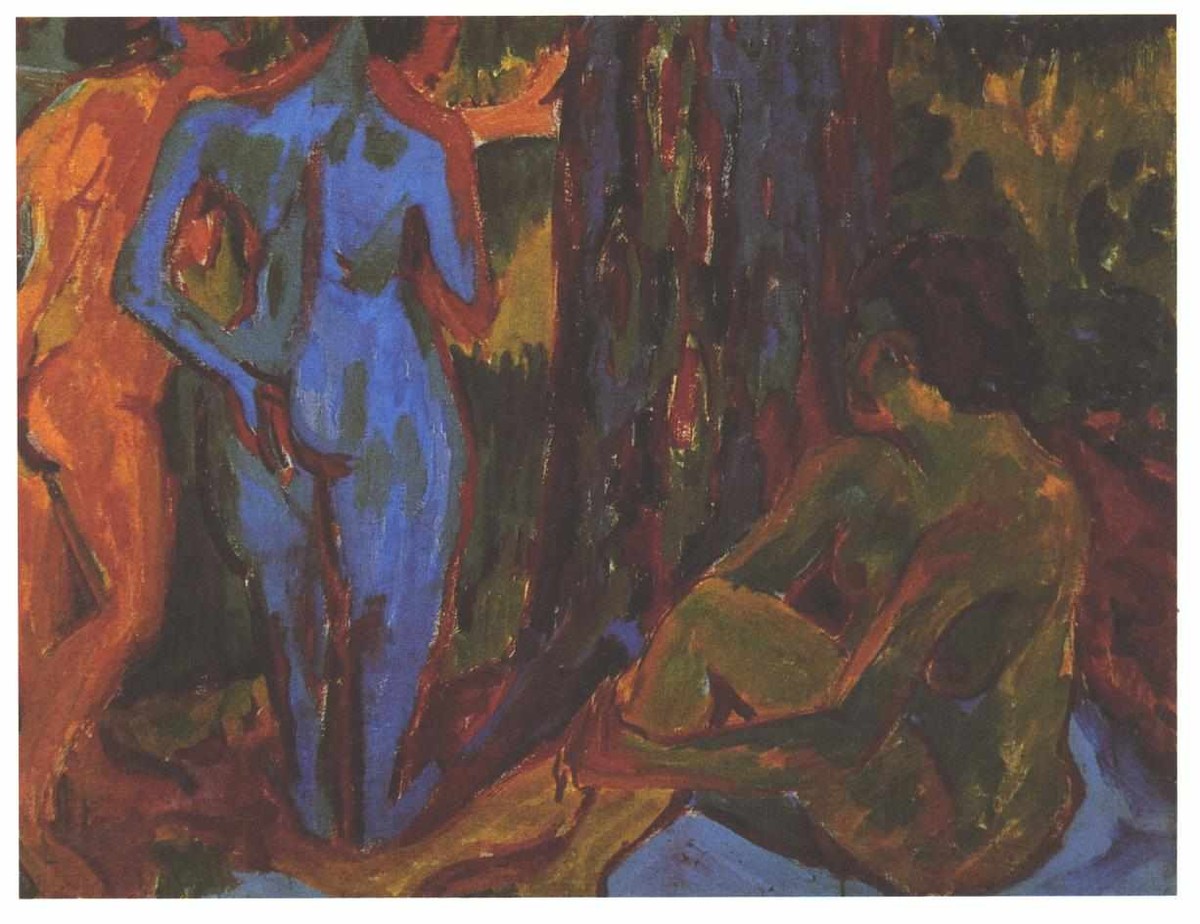 Three Nudes by Ernst Ludwig Kirchner