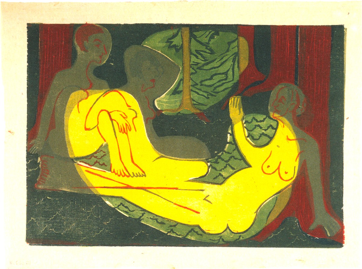Three Nudes in the Forest by Ernst Ludwig Kirchner