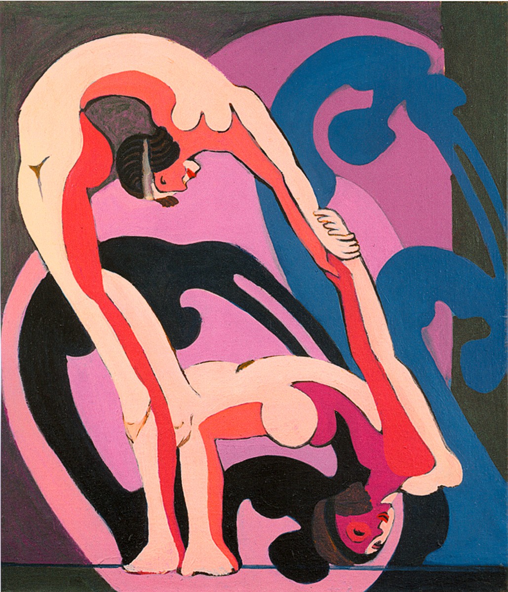 Two Acrobats by Ernst Ludwig Kirchner