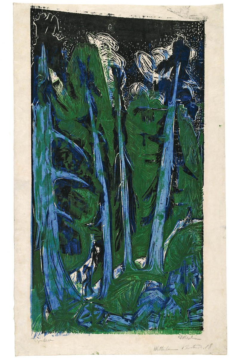Windswept Firs by Ernst Ludwig Kirchner