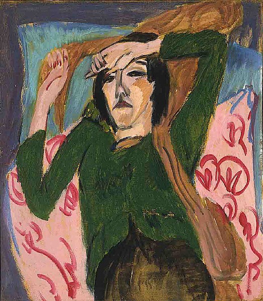 Woman in a Green Blouse by Ernst Ludwig Kirchner