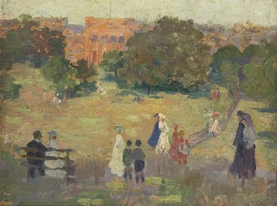 In the Luxembourg Gardens by Ethel Carrick