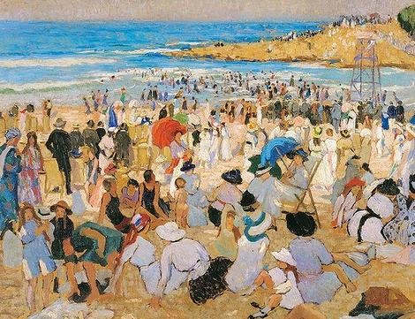Manly Beach, Summer is Here by Ethel Carrick