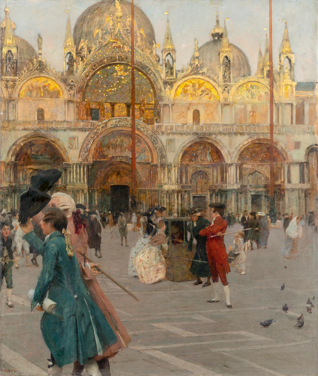 San Marco, Venice, 18th Century scene by Ettore Tito