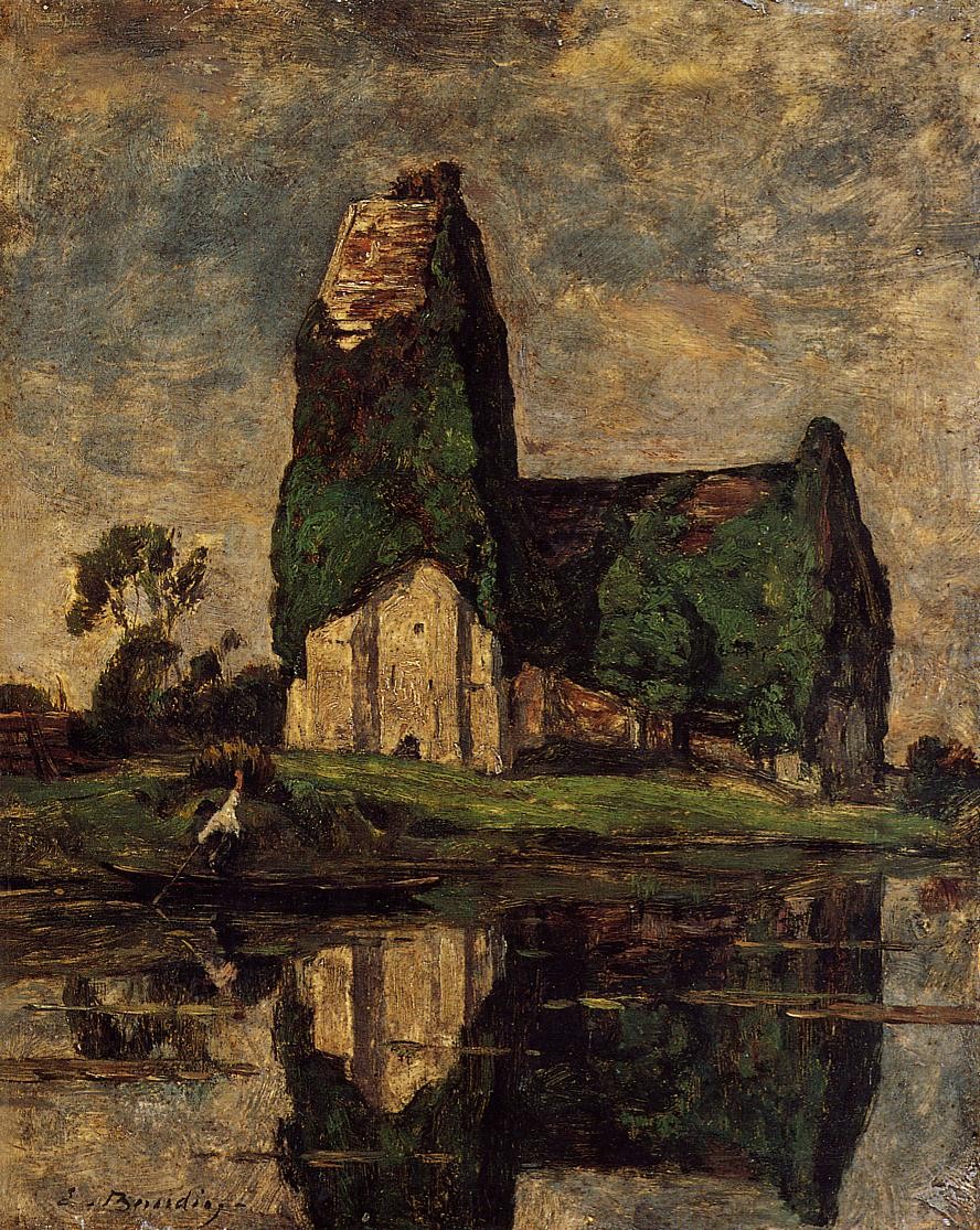 Criqueboeuf, the Church by Eugene Boudin