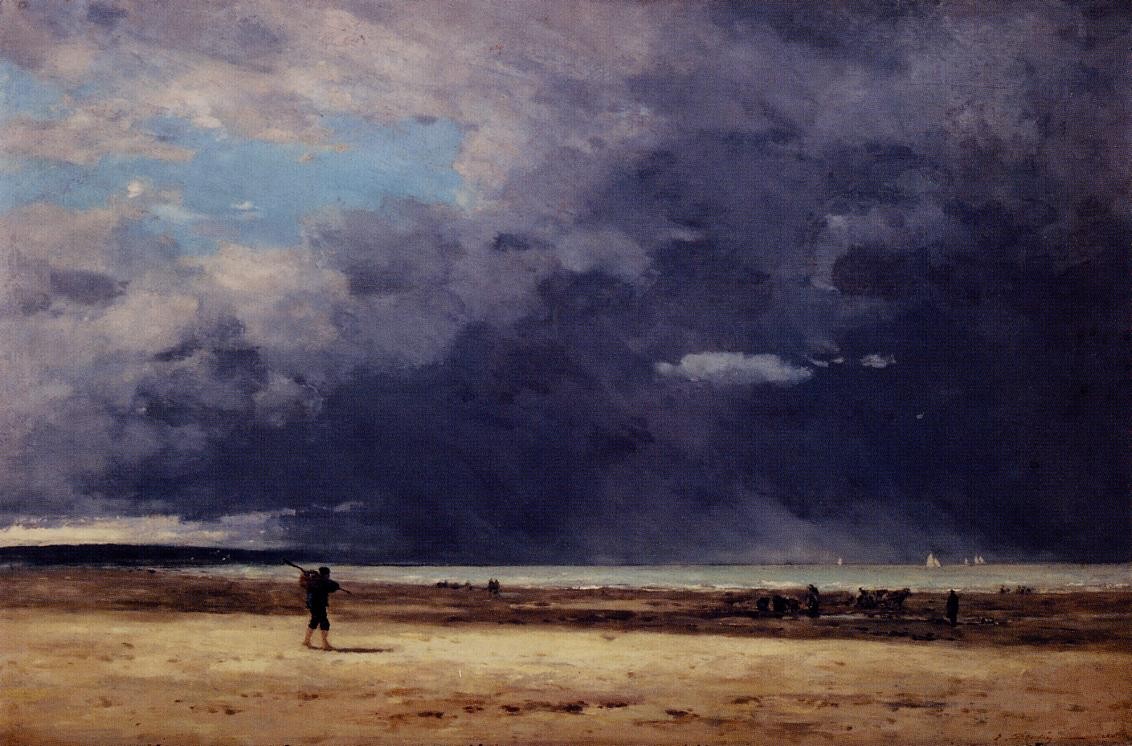 Deauville, Low Tide by Eugene Boudin