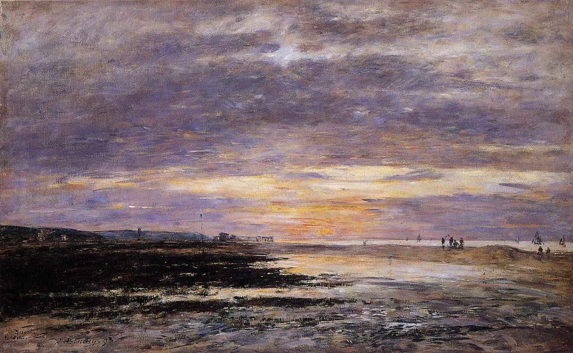 Deauville, Sunset on the Beach by Eugene Boudin
