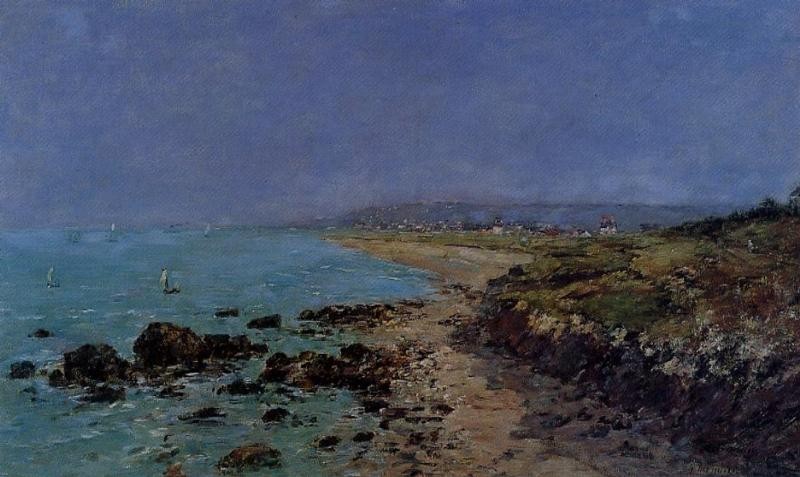 Douarnenez, the Shore and the Bay by Eugene Boudin