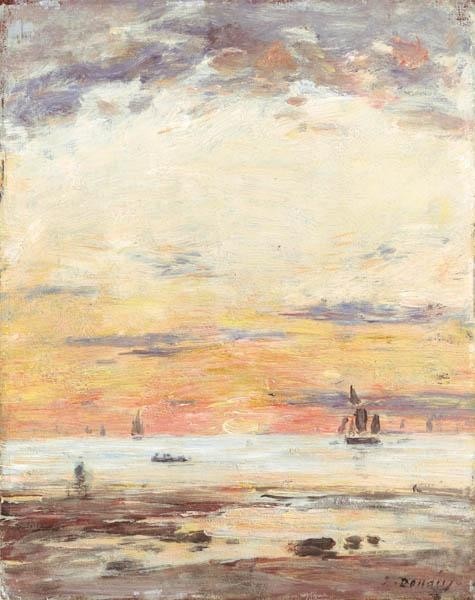 Ebb on sunset by Eugene Boudin