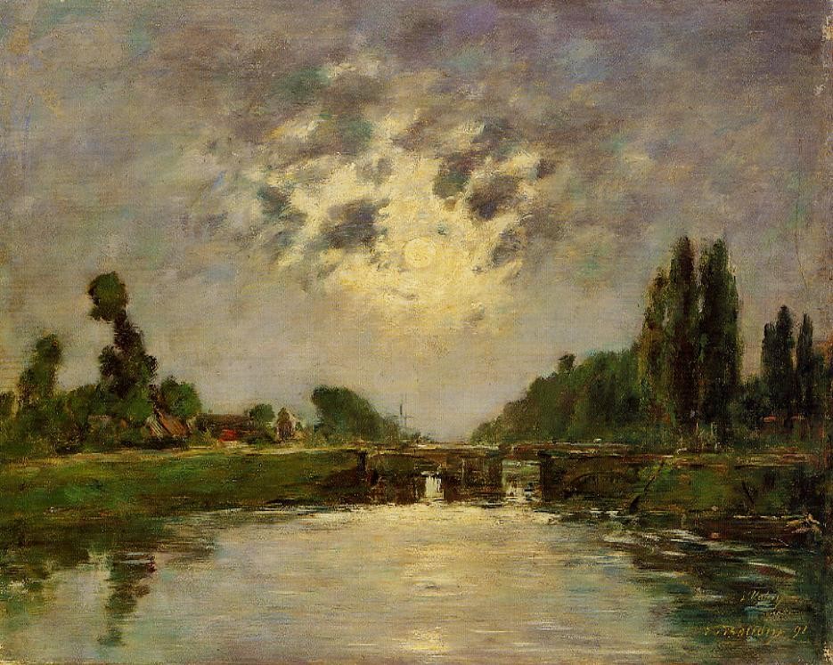 Saint-Valery-sur-Somme, the Bridge on the Lock by Eugene Boudin