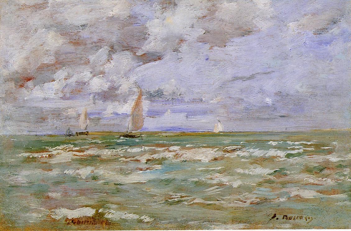 Standing off Deauville by Eugene Boudin