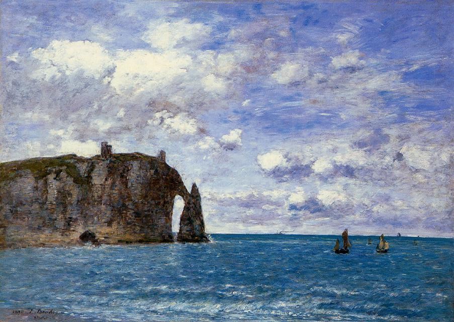 The Cliffs at Etretat by Eugene Boudin