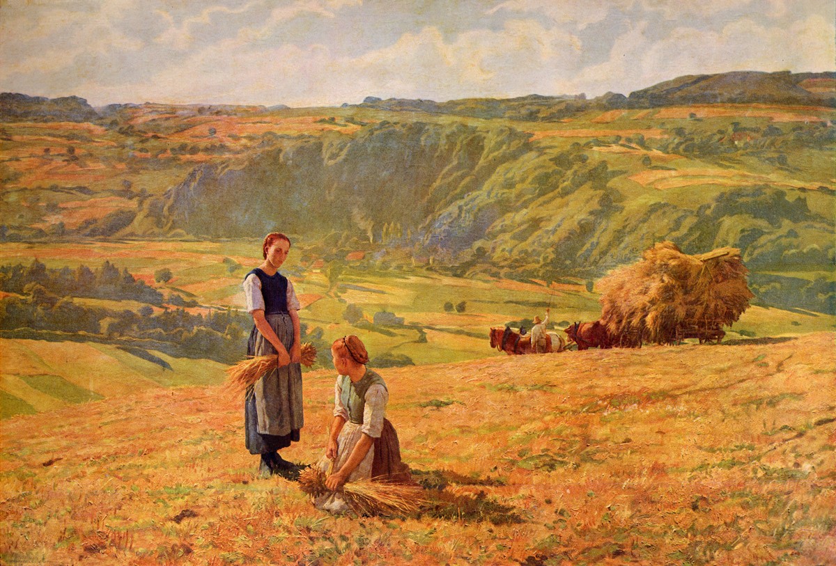 Die Ährenleserinnen by Eugène Burnand