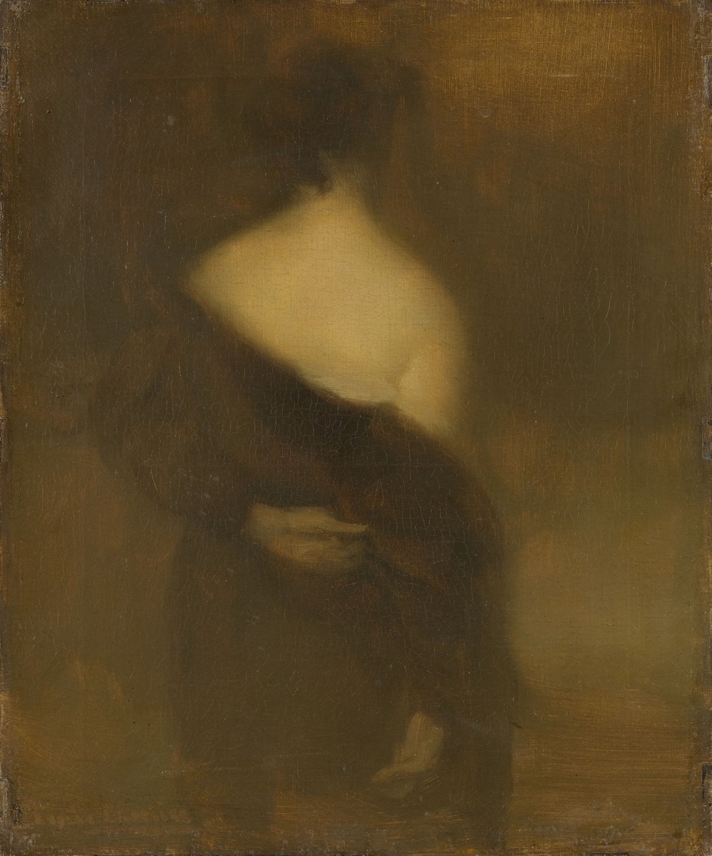 Femme de dos, se déshabillant by Eugene Carriere