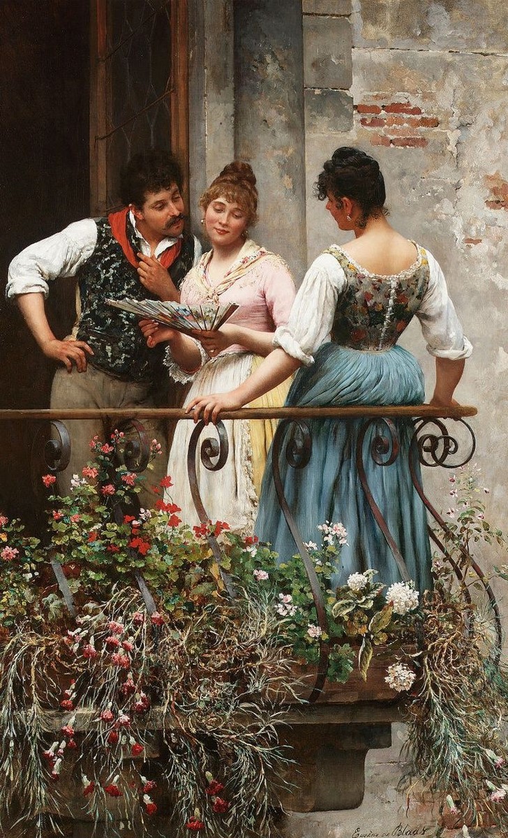A Favourite Fan by Eugene de Blaas