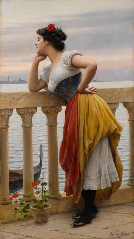 Anticipation by Eugene de Blaas