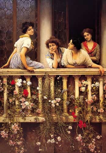 Balcony by Eugene de Blaas