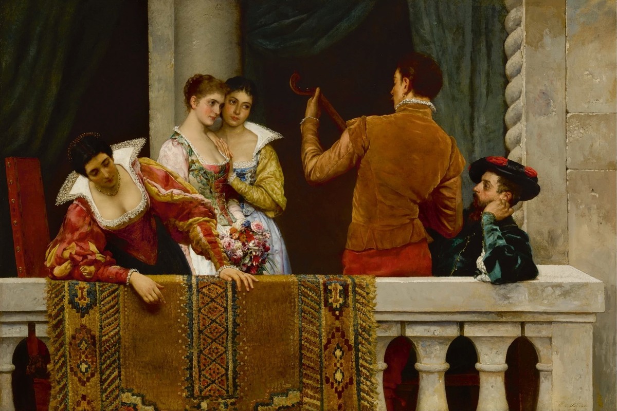 Fest day in Venice by Eugene de Blaas