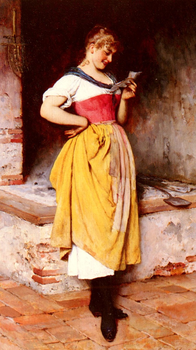 Good News by Eugene de Blaas