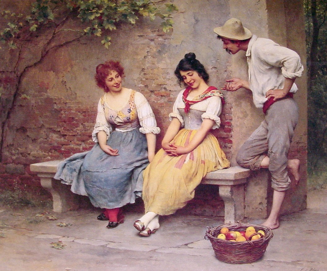 The Flirtation by Eugene de Blaas